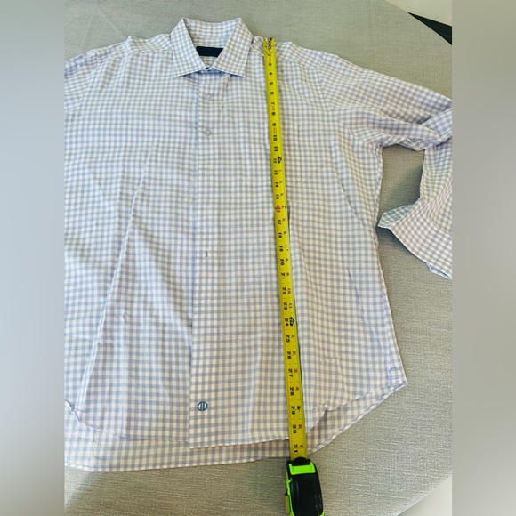 David Donahue Colorful Plaid Long Sleeve Button Up Dress Shirt Size XL. - Picture 7 of 10